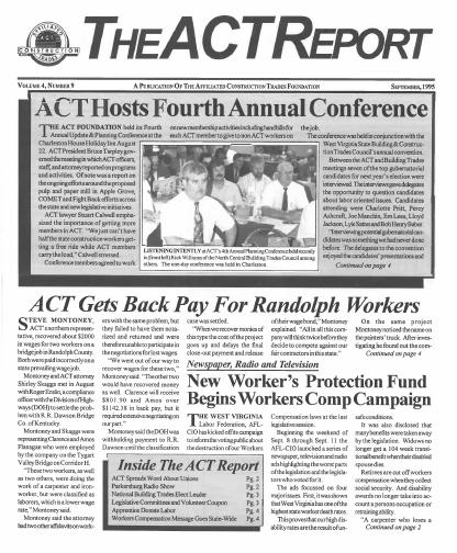 September 1995 Newsletter Volume 04