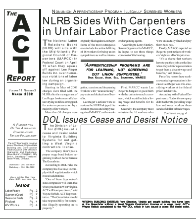 March 2002 Newsletter Volume 11