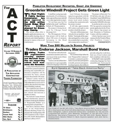 September 2006 Newsletter Volume 15