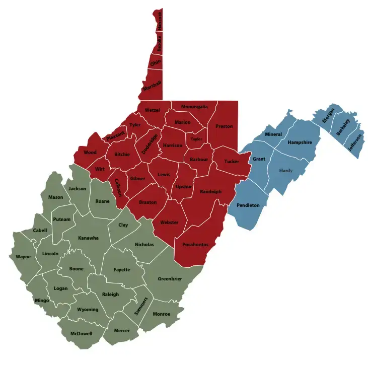 WV Carpenters Jurisdiction Map