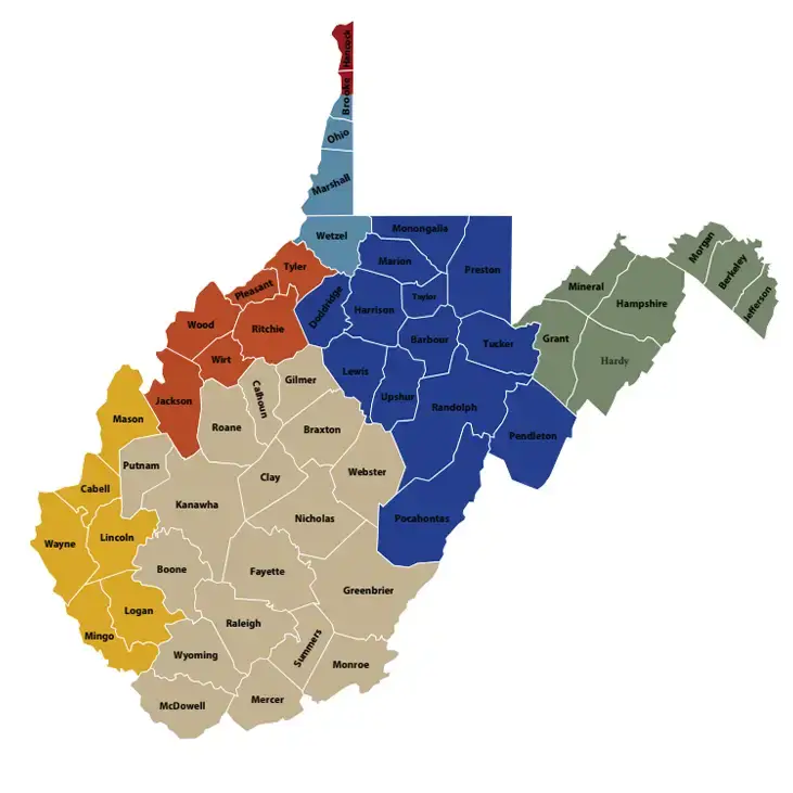 WV Carpenters Jurisdiction Map