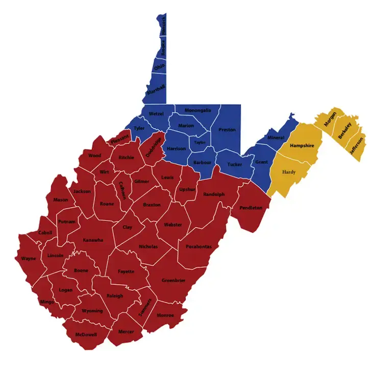 WV Insulators Union Jurisdiction Map