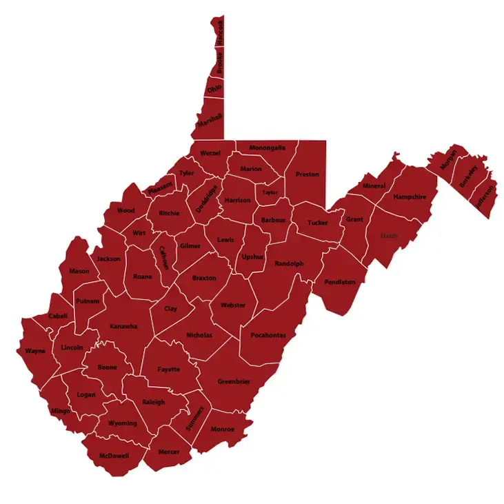 WV Operating Engineers Union Jurisdiction Map