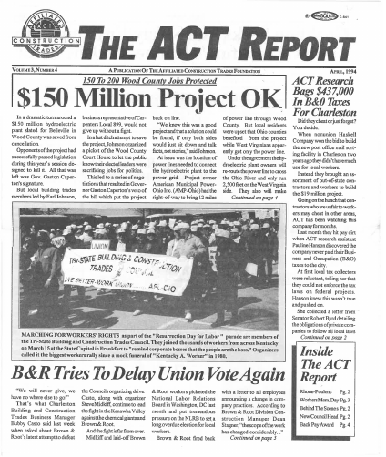 April 1994 Newsletter Volume 03