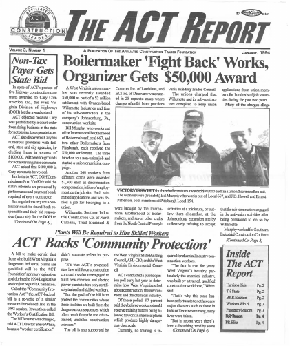 January 1994 Newsletter Volume 03