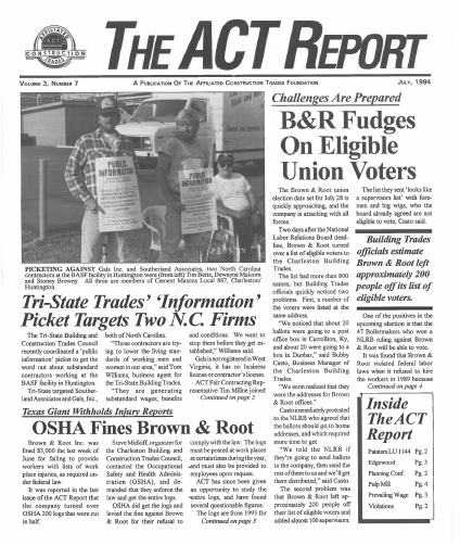 July 1994 Newsletter Volume 03