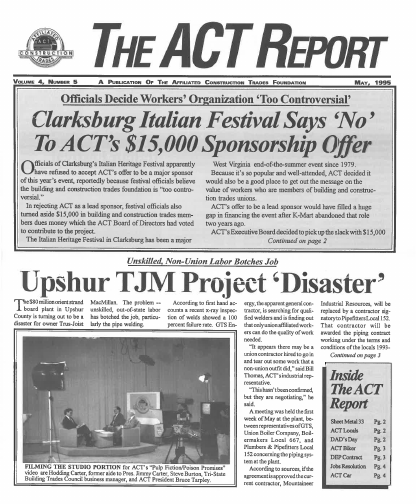 May 1995 Newsletter Volume 04