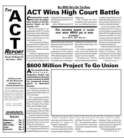 December 2001 Newsletter Volume 10