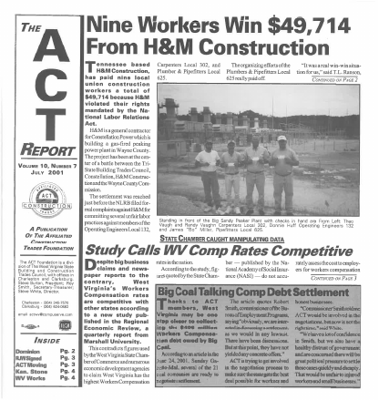 July 2001 Newsletter Volume 10