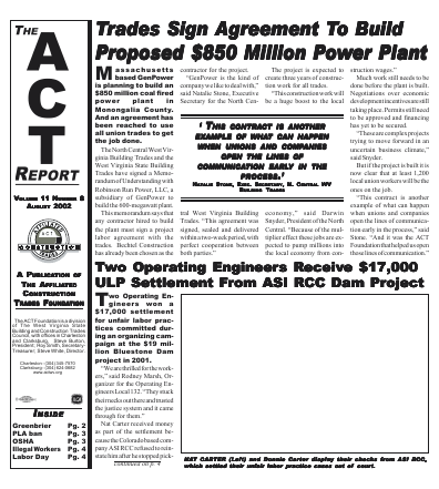 August 2002 Newsletter Volume 11