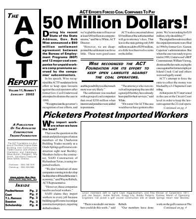 January 2002 Newsletter Volume 11