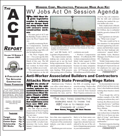 January 2003 Newsletter Volume 12