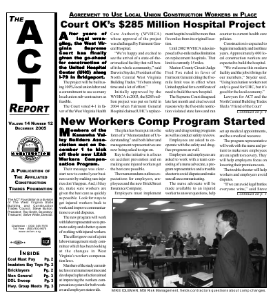 December 2005 Newsletter Volume 14