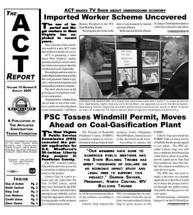 August 2006 Newsletter Volume 15