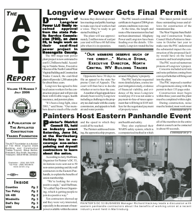 July 2006 Newsletter Volume 15