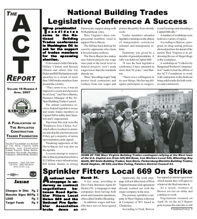 April 2007 Newsletter Volume 16