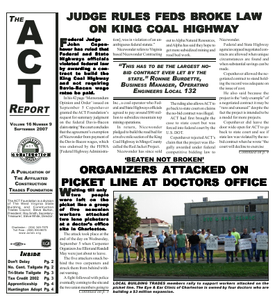 September 2007 Newsletter Volume 16