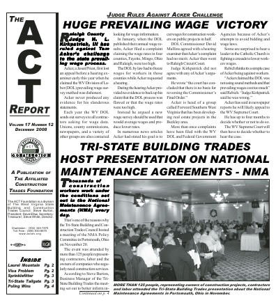 December 2008 Newsletter Volume 17