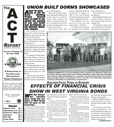 October 2008 Newsletter Volume 17