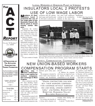 July 2009 Newsletter Volume 18