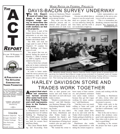 November 2009 Newsletter Volume 18