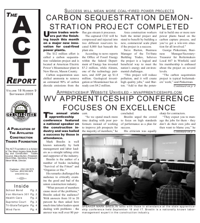 September 2009 Newsletter Volume 18