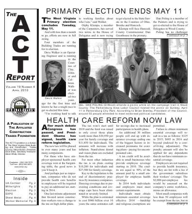 April 2010 Newsletter Volume 19