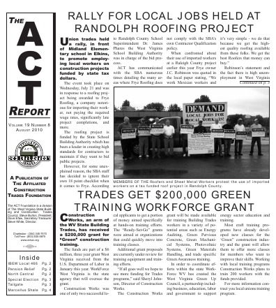 August 2010 Newsletter Volume 19