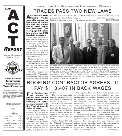 March 2010 Newsletter Volume 19