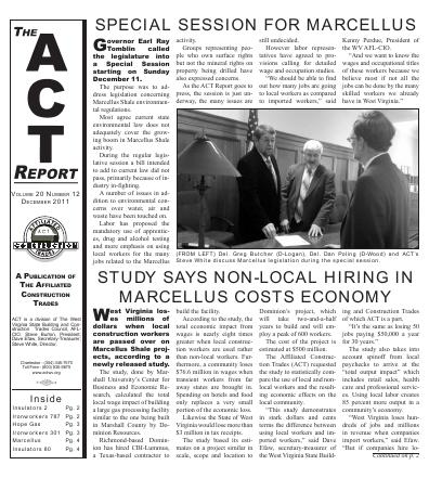 December 2011 Newsletter Volume 20